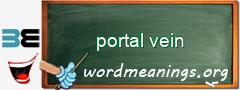 WordMeaning blackboard for portal vein